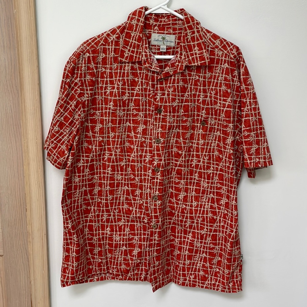 Island Shores Shirt Men's Large Hawaiian Classic